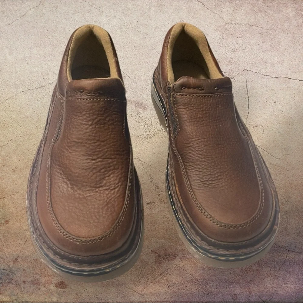 Dr. Martens Men's Orson Brown Leather Slip-On Loafers Size 8 - 11198 - AW004